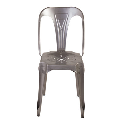 Burnett 45cm H Metal Slat Back Side Chair