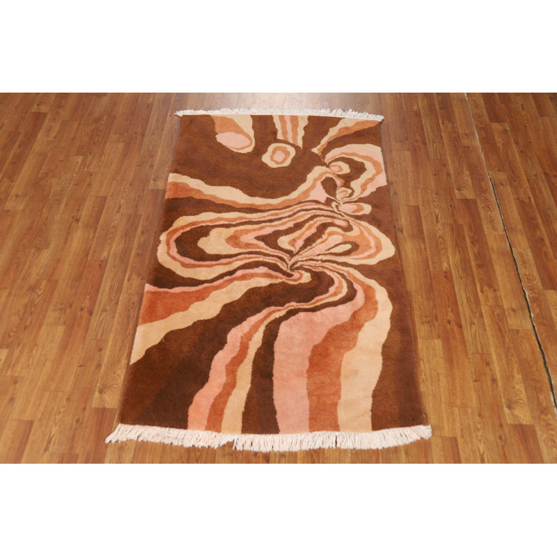 Tapis contemporain contemporain abstrait 3 x 5