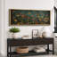 Moody Green Wildflower Florals Modern Decor, très grandes photos, impression sur toile encadrée-107118462-111666038