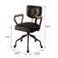 Chaise de bureau pivotante avec garniture cloutée-1508477173