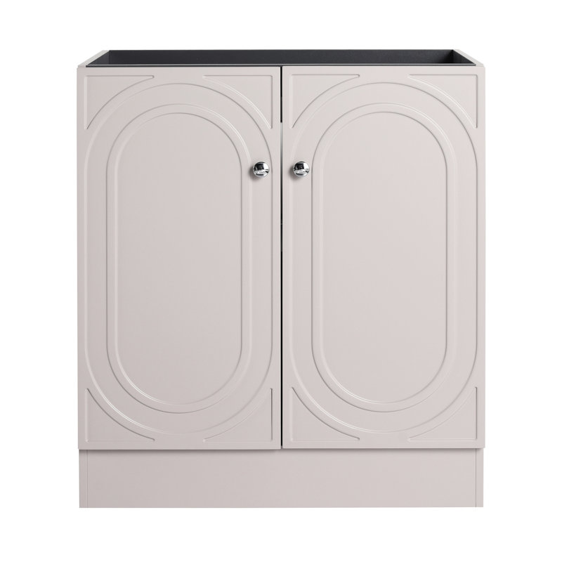 Meuble-lavabo autoportant kaki de 30 po - Porte à fermeture douce moderne avec unité fonctionnelle