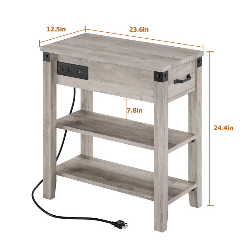Table de bout Brenndon, Brun, Brun