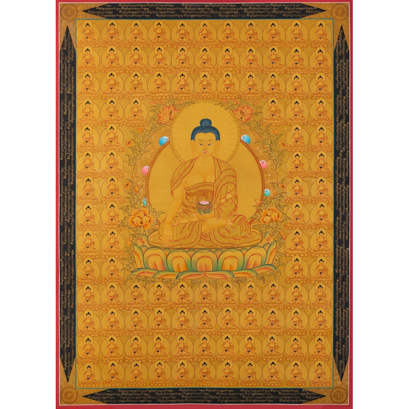 108 Bouddha Shakyamuni (Thangka sans brocart)