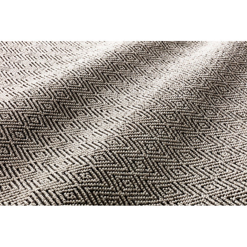 Tapis intérieur / extérieur gris / blanc Mereworth Cole, Rectangle 7 pi 10 po x 10 pi 1 po