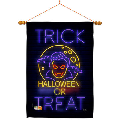 Double Sided 40'' H x 28'' W Polyester Halloween Flag Set