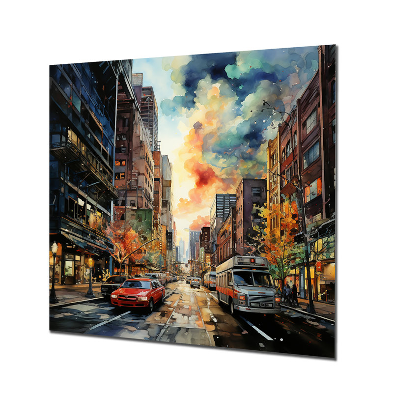 The Last City Of The Future II - Science Fiction Metal Wall Art, 36" H x 36" W