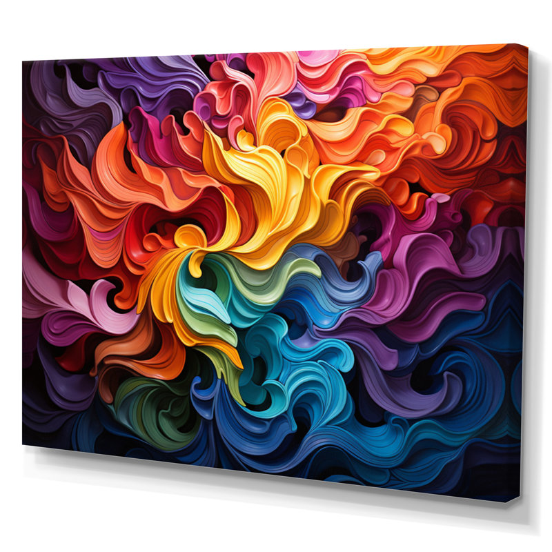 Opt Art Vibrant Illusions II - art mural encadré Op Art, H 24 po x l 32 po, Toile tendue, Sans cadre