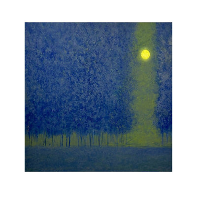 Blessing Acrylic Canvas Painting - Contemporary Abstract Landscape Art by Vinita Sadarangani 50"H x 50"W Nature Wall Decor