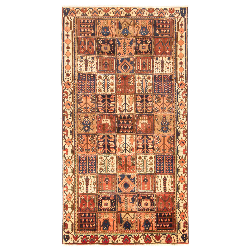 Tapis rouge rétro Kayseri 4 pi 8 po x 9 pi 2 po