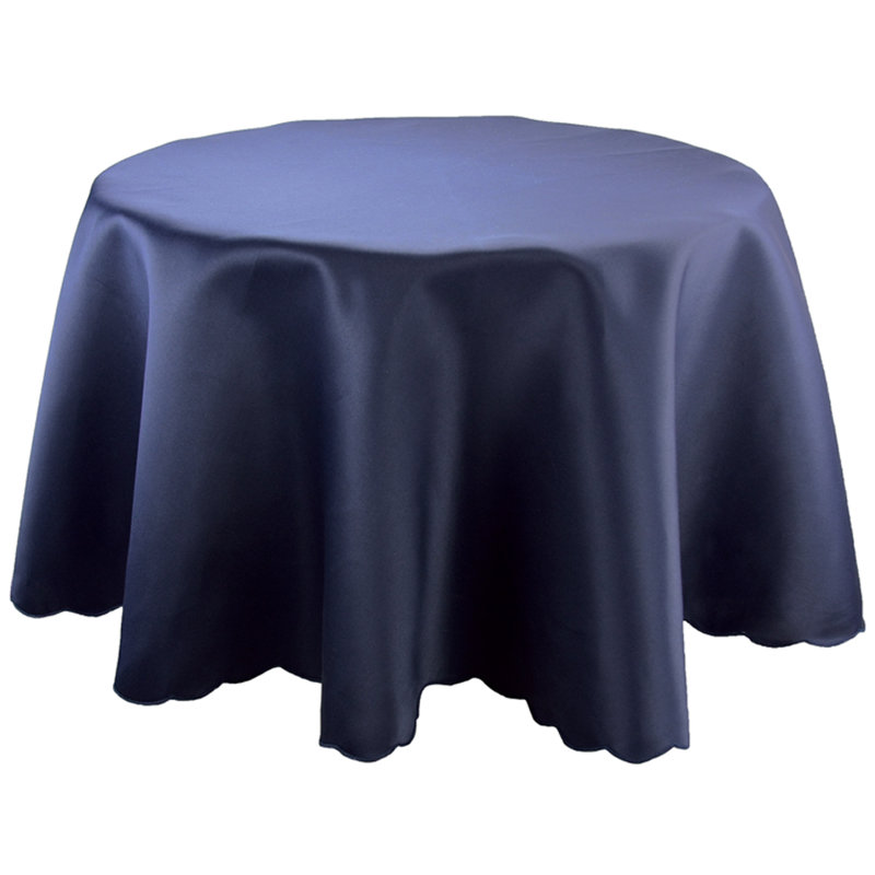 Hannaha Round Tablecloth, Blue, 90" L x 90" W