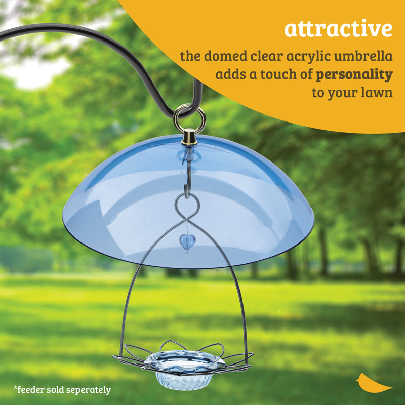 Blue Acrylic Protective Dome Cover for Hanging Bird Feeders