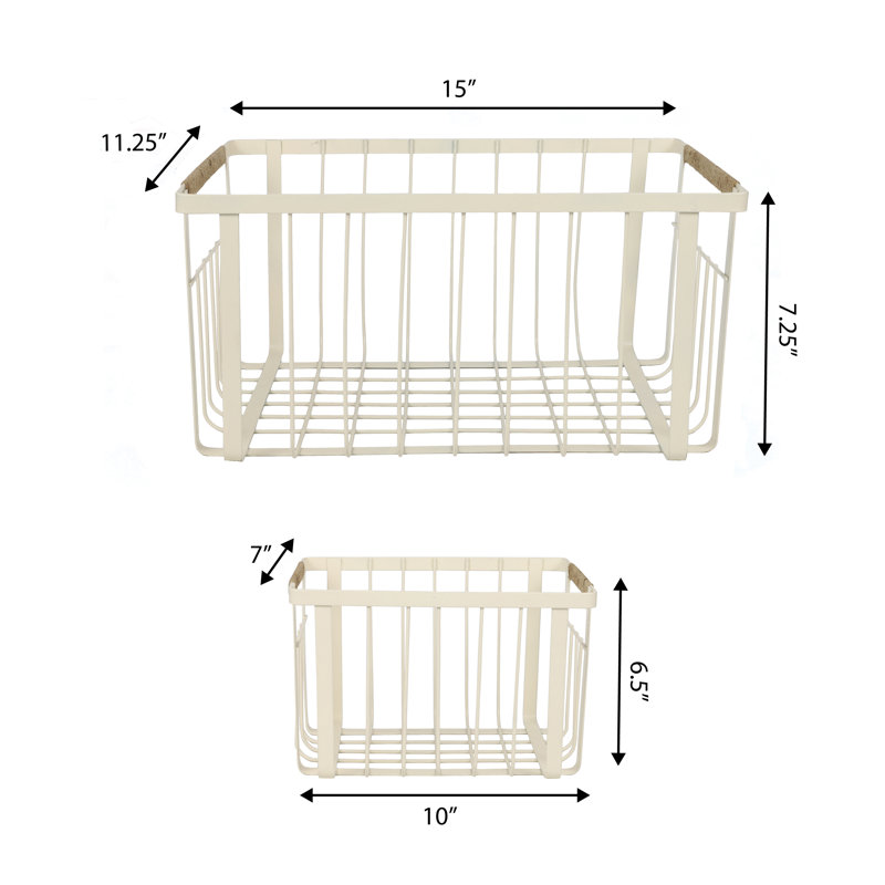 Paniers de rangement Henley Vintage Farmhouse, Amande