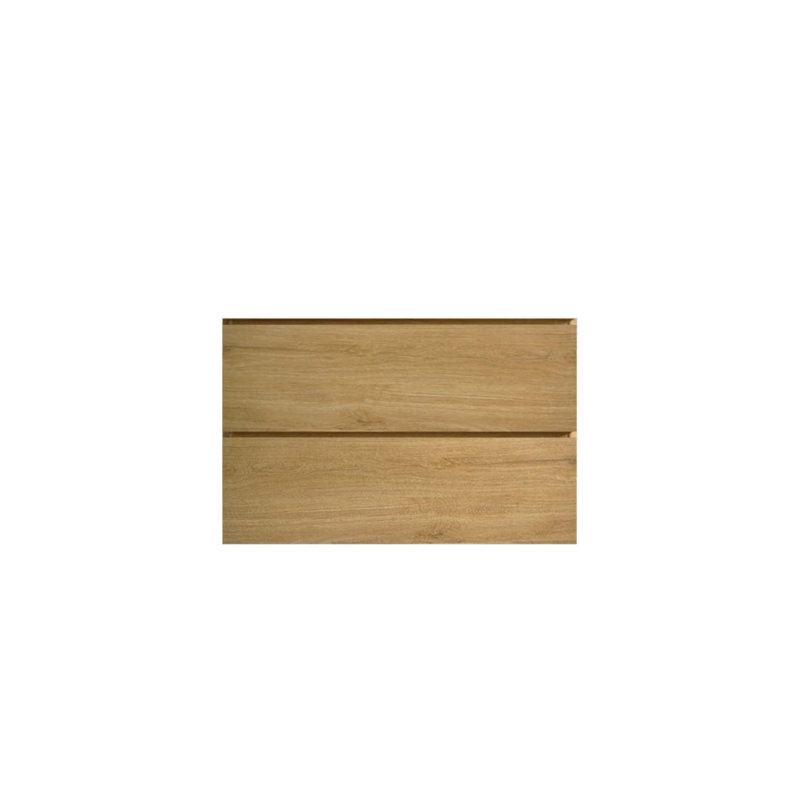 Armoire murale sans lavabo, couleur chêne naturel, avec deux tiroirs