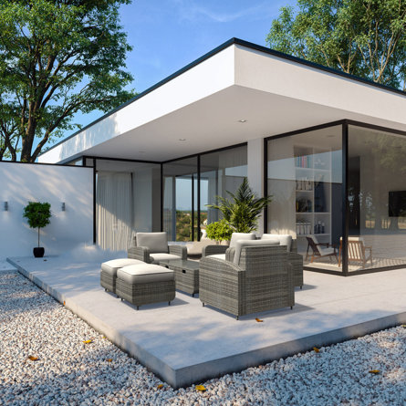 6 - Person Patio Conversation Sets with Cushions