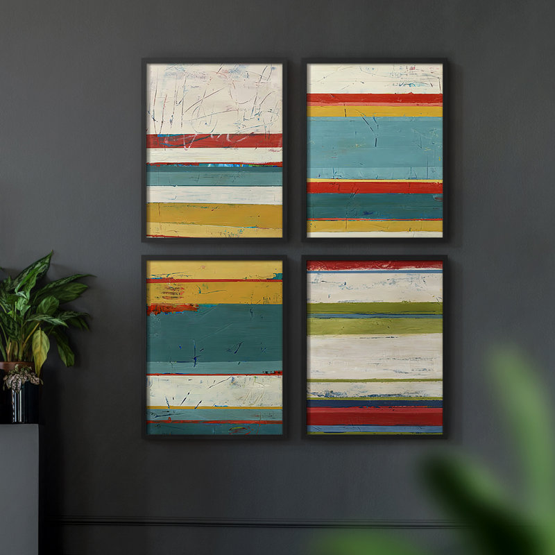 «Deep Solitude I», ensemble de 4 encadrées, H 14 po x l 11 po, Noir