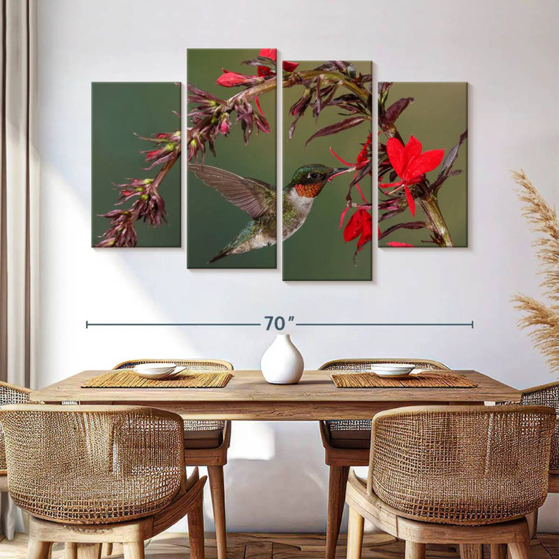 Brampt Fluttering Hummingbird, 42" H x 68" W
