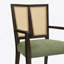 Ensemble de 2 chaises de salle à manger (brun foncé et vert)