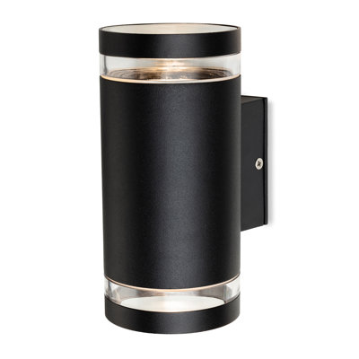 Matte Black 21.5 cm H Hardwired Outdoor Armed Sconce