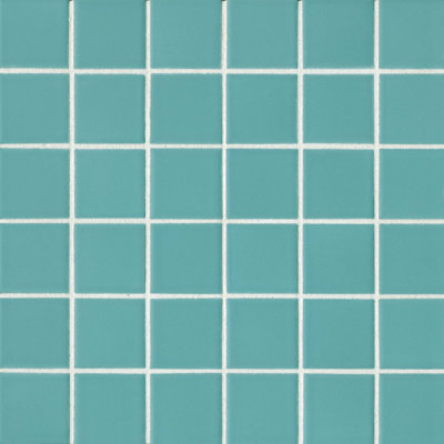 True 2 in. x 2 in. Grid Glazed Porcelain Tile