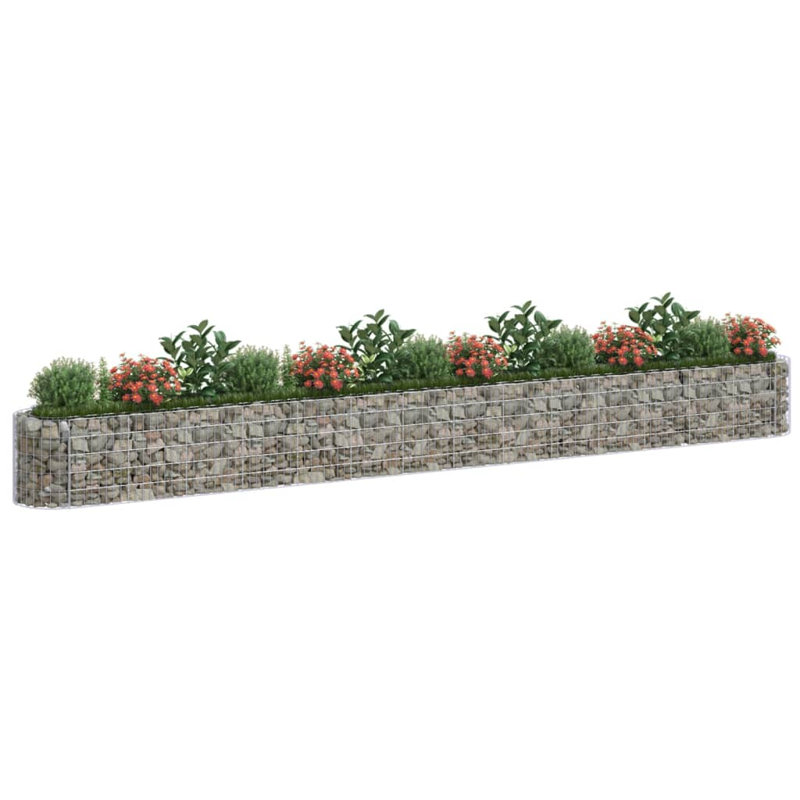 Dakota Fields Gabion Raised Bed Galvanised Iron, 540cm H x 50cm W x 50cm D