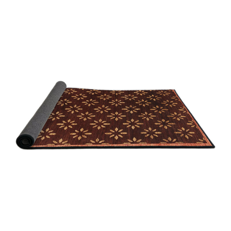 Tapis contemporain brun, Carré 4 pi