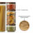 Holden 7-Piece Stackable Glass Storage Canister Set with Wood Lids