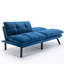 Lit pliant moderne, bleu marine, pièces ajustables, lit bleu pour petit appartement avec accoudoirs doux et lisses, pièce