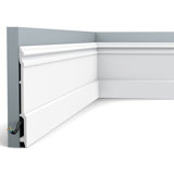 7/8 in D x 8-1/4 in W x 78-3/4 in L Primed White High Impact Polystyrene Baseboard Moulding (1-PK)
