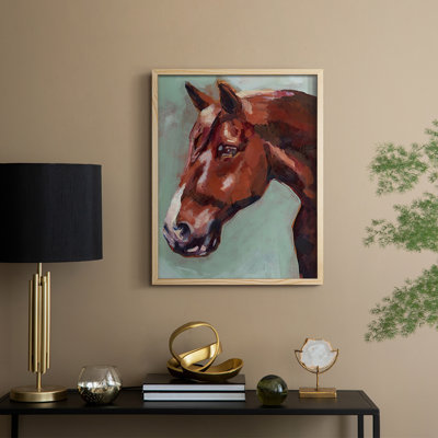 Paint by Number Horse I Framed Print - Solid Wood