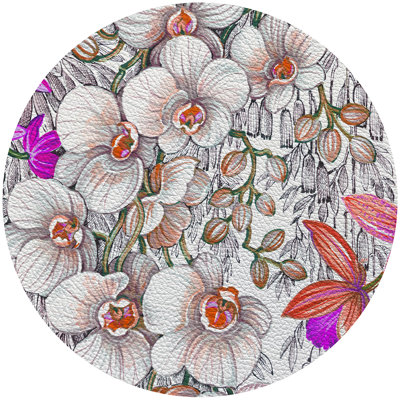 Orchid Phalaenopsis 16" Vinyl Placemat
