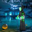Miroir d'Halloween gonflable d'Halloween de 8 pi avec lumières DEL, imperméable et facile à installer