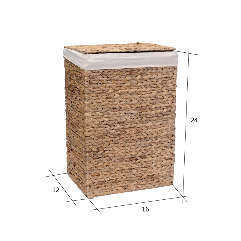 Sand & Stable™ Handmade Wicker Laundry Hampers - Two Water Hyacinth ...