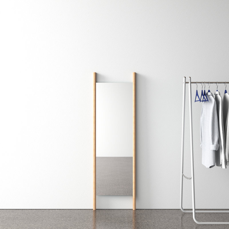 Parkman Full-Length Solid and Manufactured Wood Frame Mirror , Natural