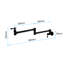Robinet de robinet de remplissage mural noir mat, conception pliante, pivotant sur 360 °, laiton, surface de corrosion, support de robinet à deux poignées, rotation, pour débit d'eau stable-2091828100