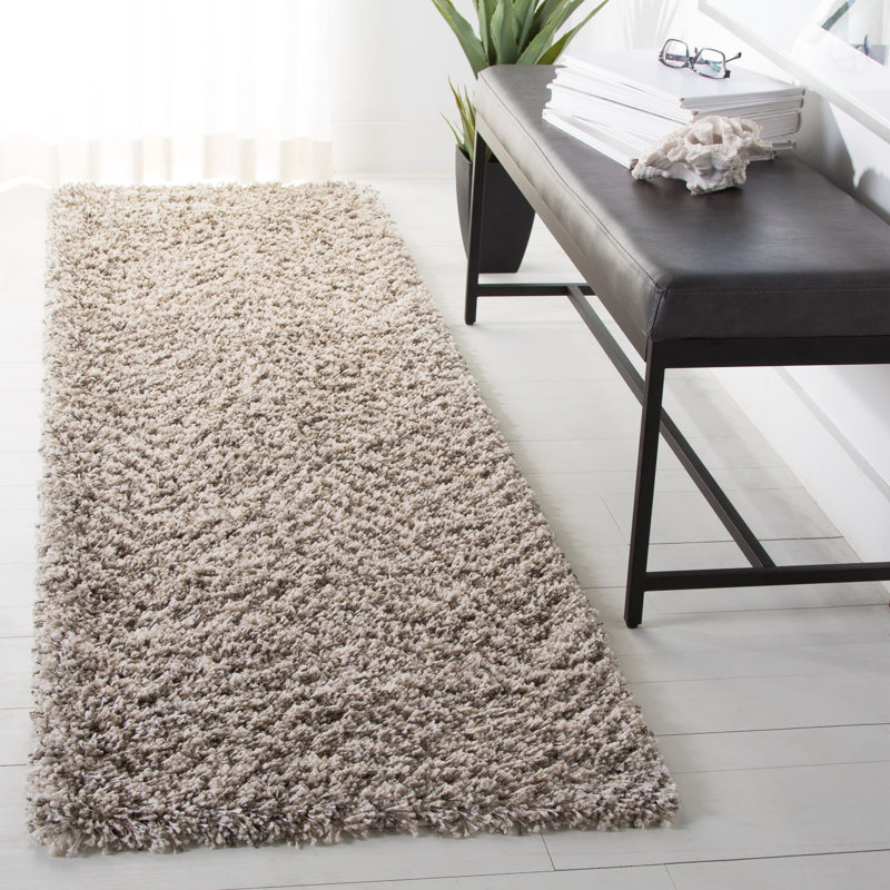 Adessa Shag Performance Chevron Rug, Runner 2'3" x 8'