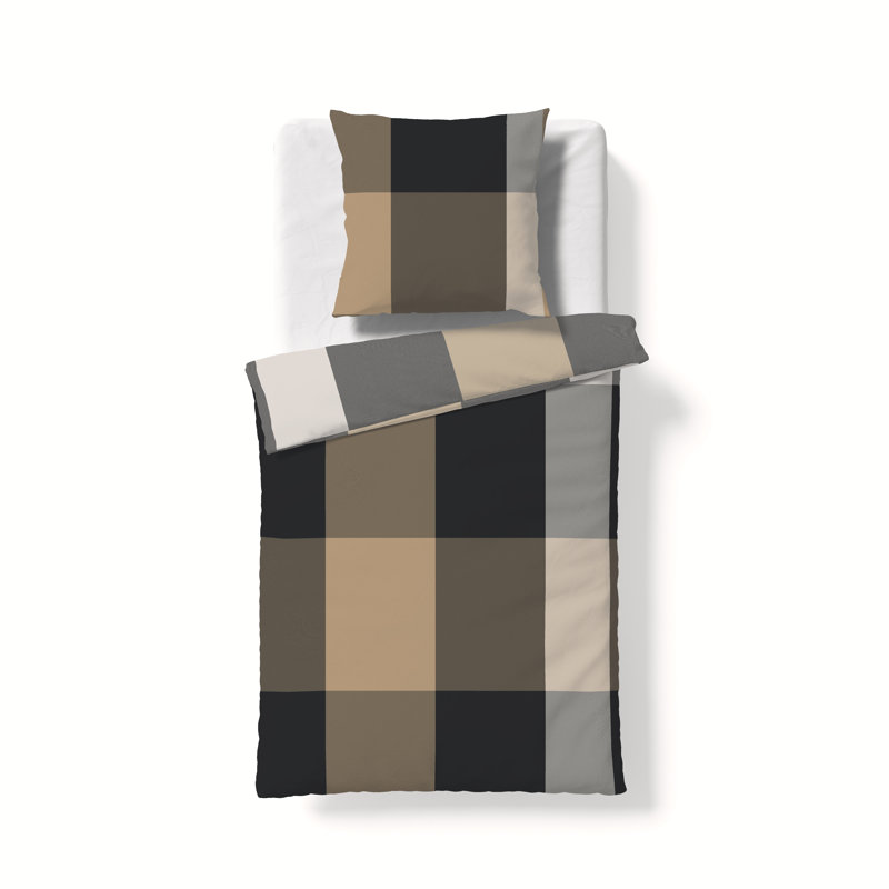 Lech Cotton Flannel Duvet Cover Set Set, 135/200cm