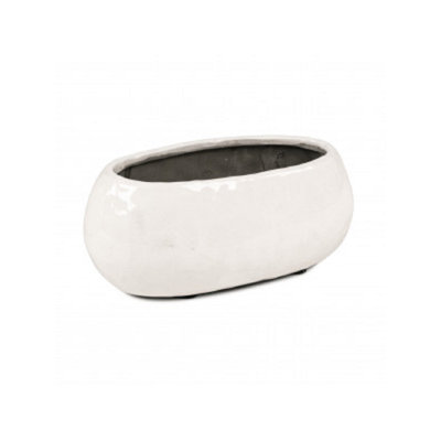 Vase blanc texturé