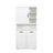 Laundry Cabinet with Doors and shelf, Tilt-Out Laundry Hamper, Multiple Storage Space, Freestanding Style, Open Shelve, Adjustable Shelf, White