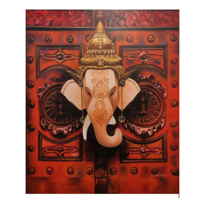 The Ganapati - Son Of Mahadev Painting | Acrylic On Canvas | By Shweta Rukme
