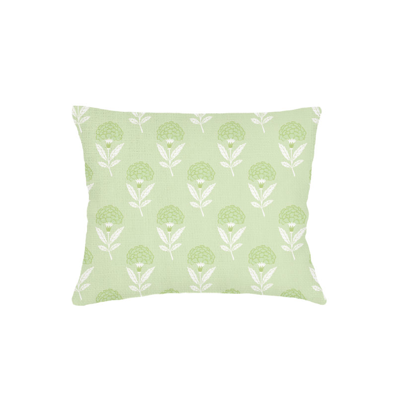 Printed Pillows Linen Pillow Cover, Green, Rectangle 20" H x 36" W, Pillow Cover Only - No Insert