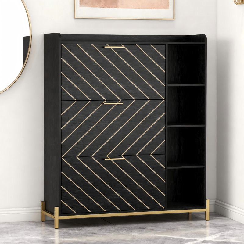 Armoire à chaussures moderne à 3 tiroirs