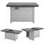Table de foyer extensible en alliage d'aluminium 50 000BTU