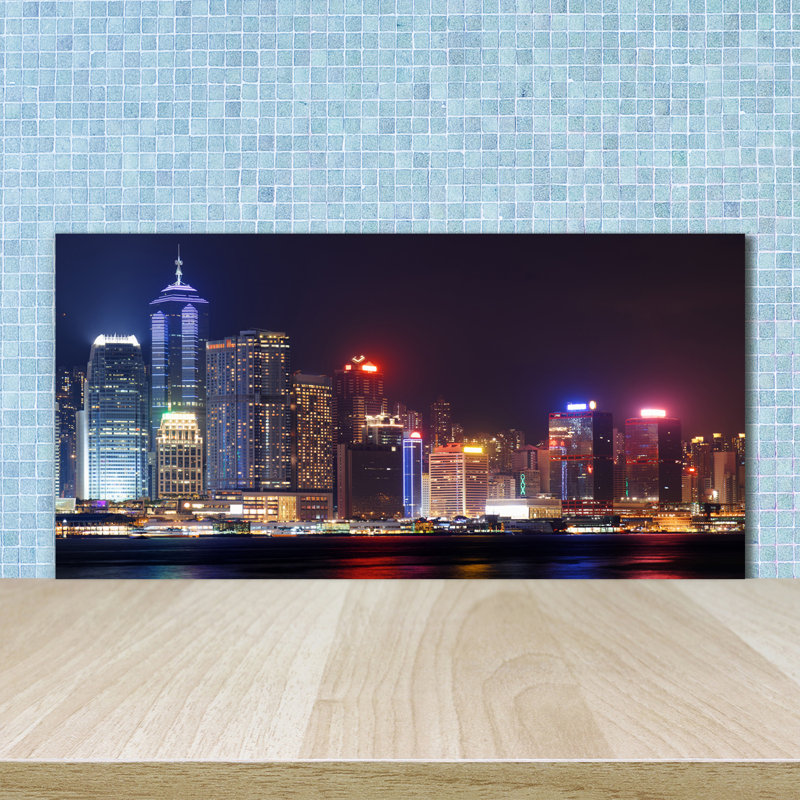 Adriannah 50cm W x 100cm L Glass Peel and Stick Panel