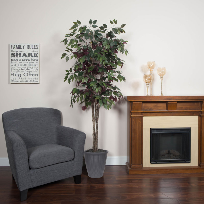 72'' Faux Tree in Wicker/Rattan Basket