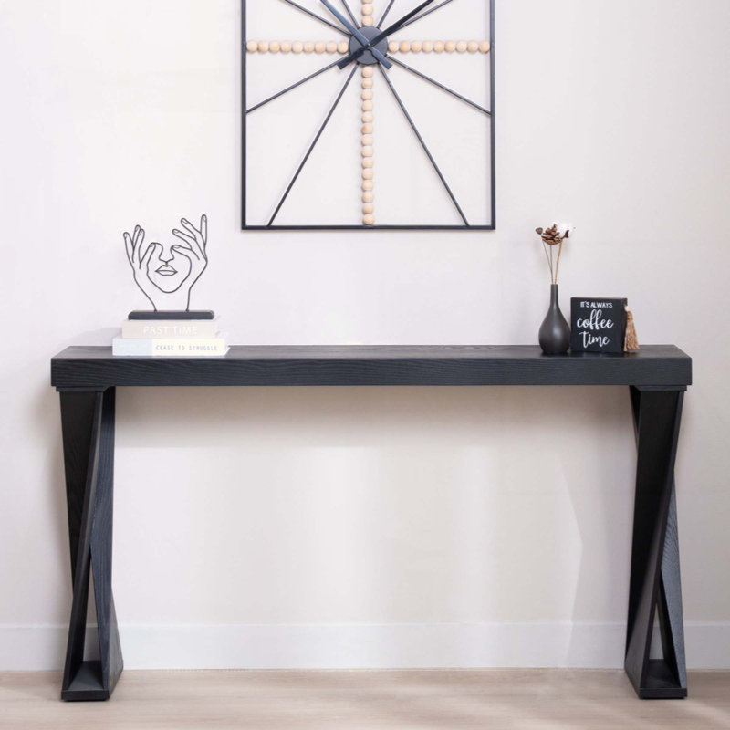 Modern Console Table – Entryway Table, Manufactured Wood Sofa Table With Crossed Legs For Hallway, Living Room, Or Office