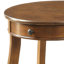 Table de bout en bois de noyer avec 1 tablette de tiroir à compartiment inférieur