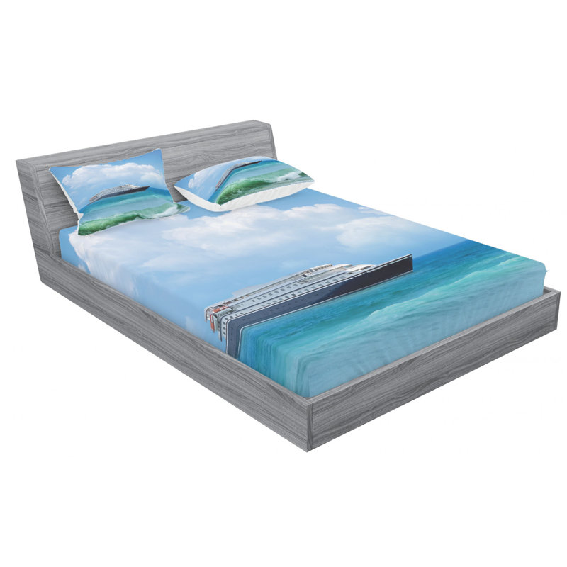 Microfiber Sheet Set, Queen Sheet Set with Fitted Sheet