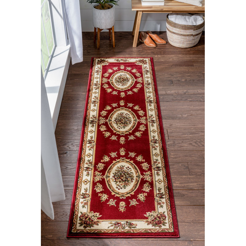 Colindale Le Petit Palais Red Traditional Rug, Runner 2'3" x 7'3"