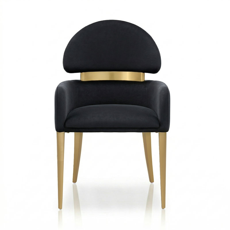 Bexar Upholstered Arm Chair, Black
