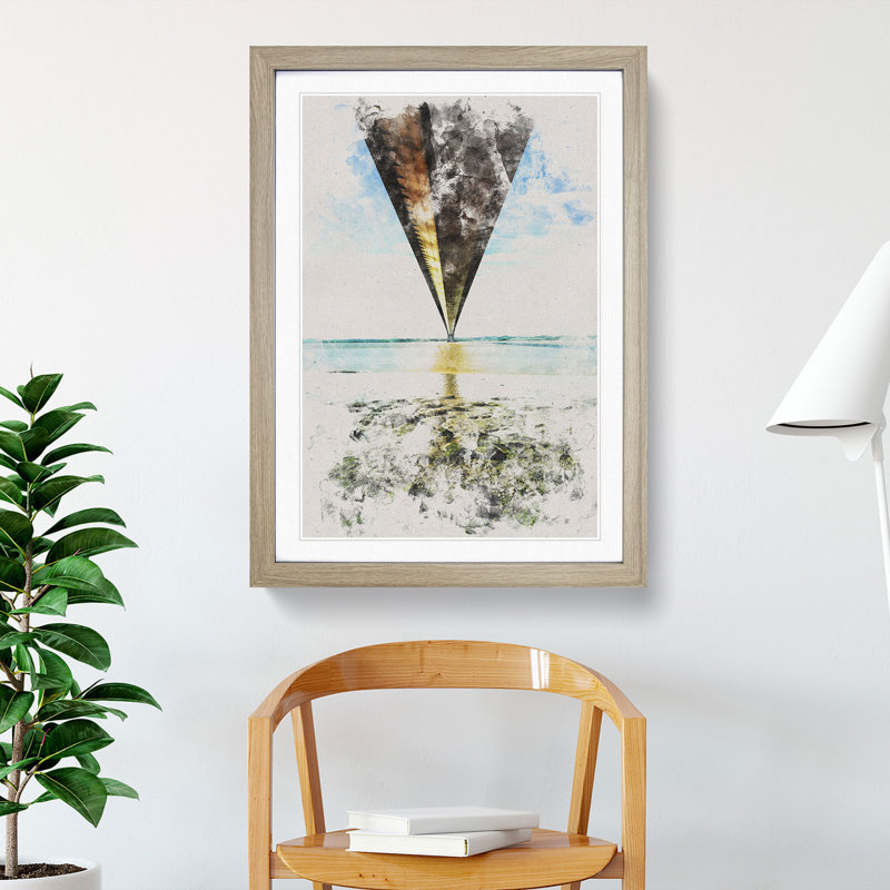 Humber Bridge - Picture Frame Painting, 48cm H x 36cm W x 2cm D, Oak